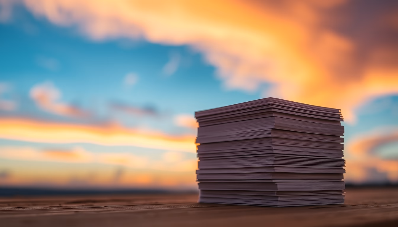 index cards stacked in editorial style