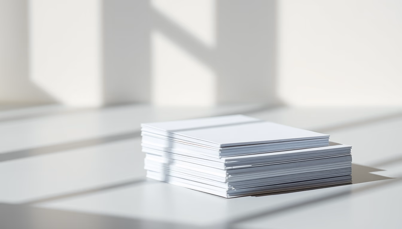 index cards stacked in editorial style