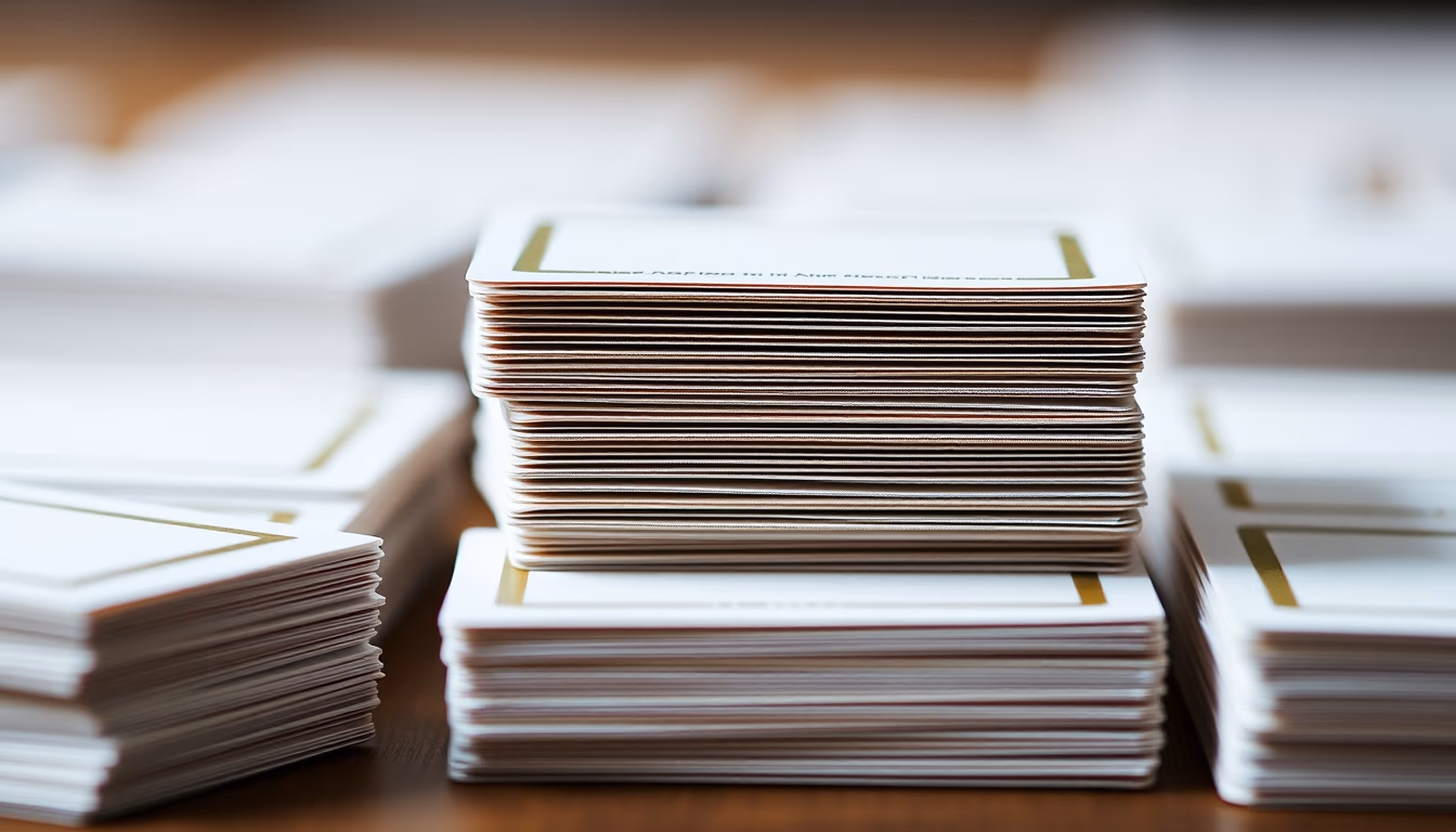 index cards stacked in editorial style