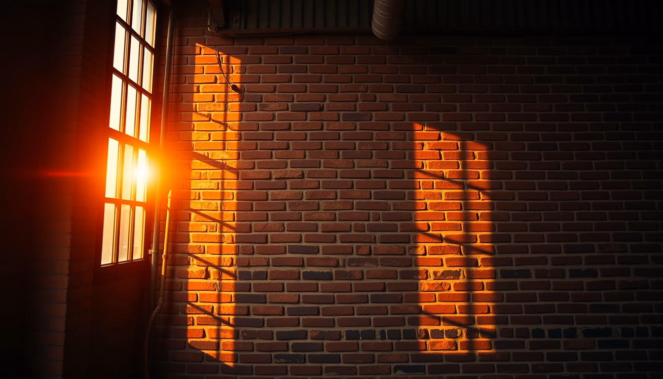 industrial loft brick wall in editorial style