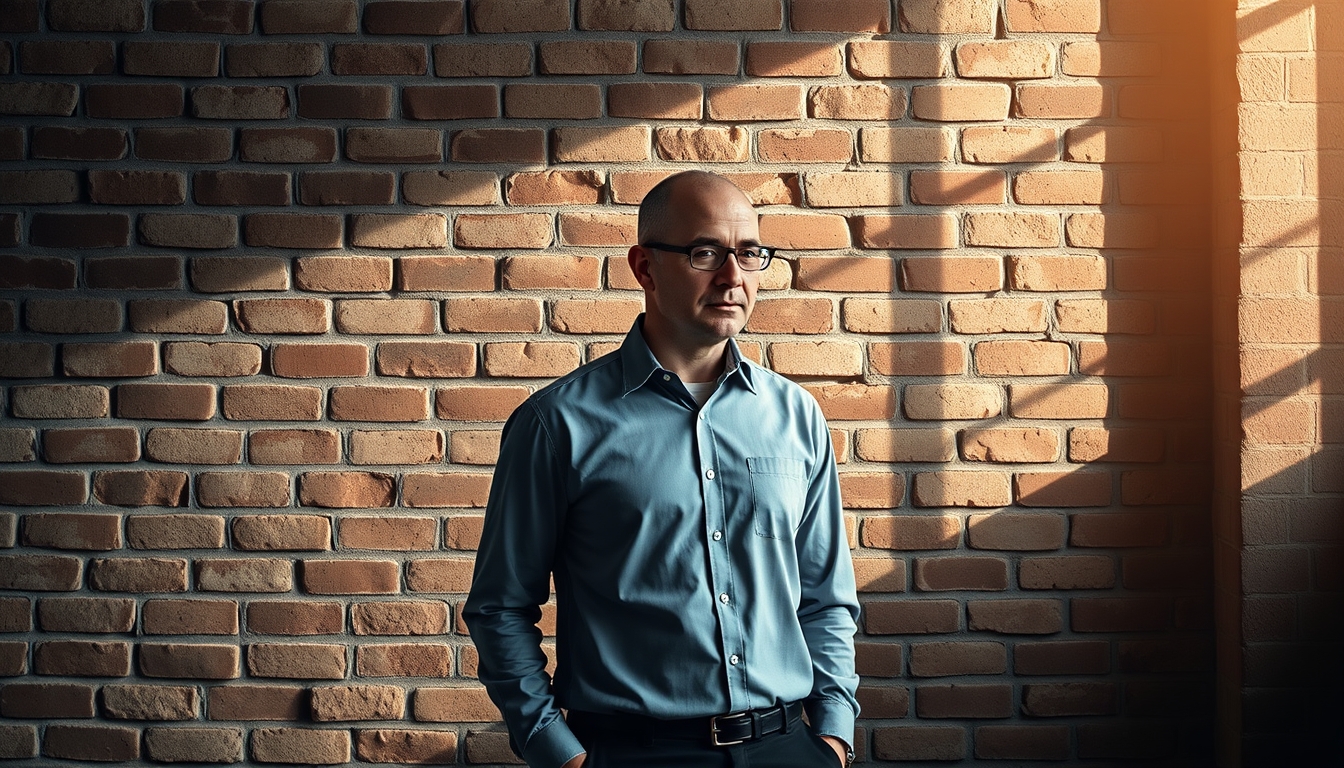 industrial loft brick wall in editorial style