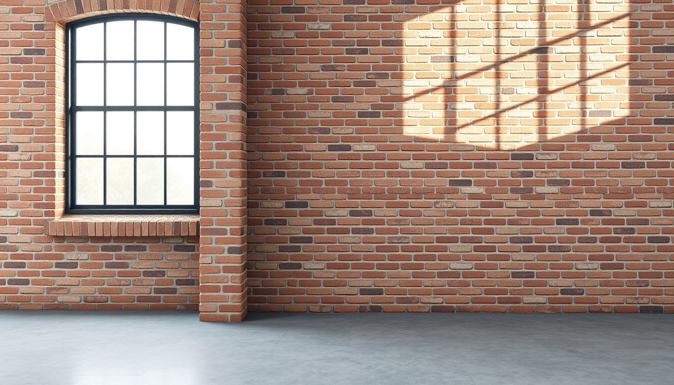 industrial loft brick wall in editorial style