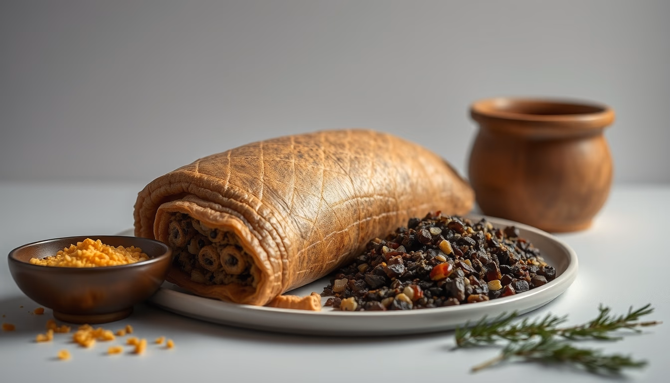 injera ethiopian flat in editorial style