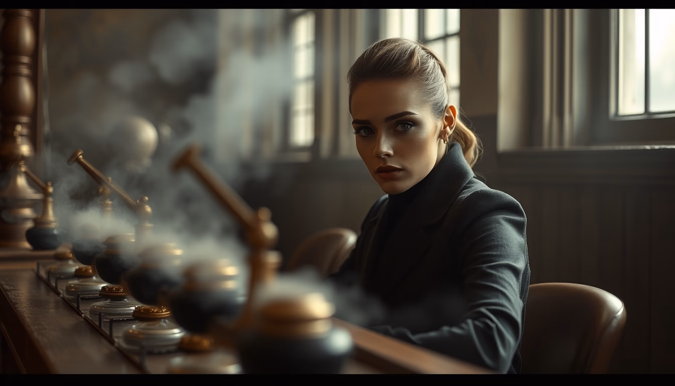 ink wells antique brass in editorial style