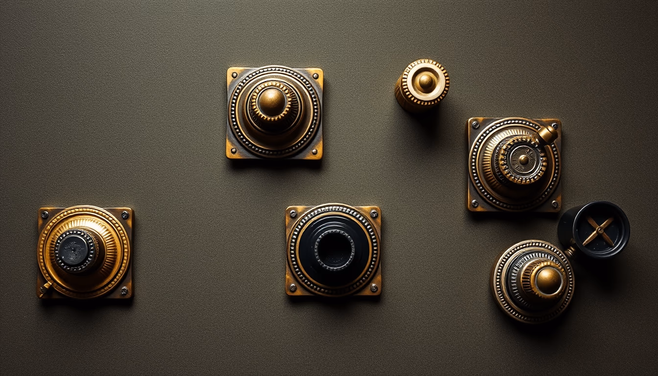 ink wells antique brass in editorial style