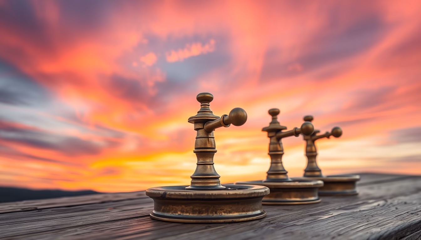 ink wells antique brass in editorial style