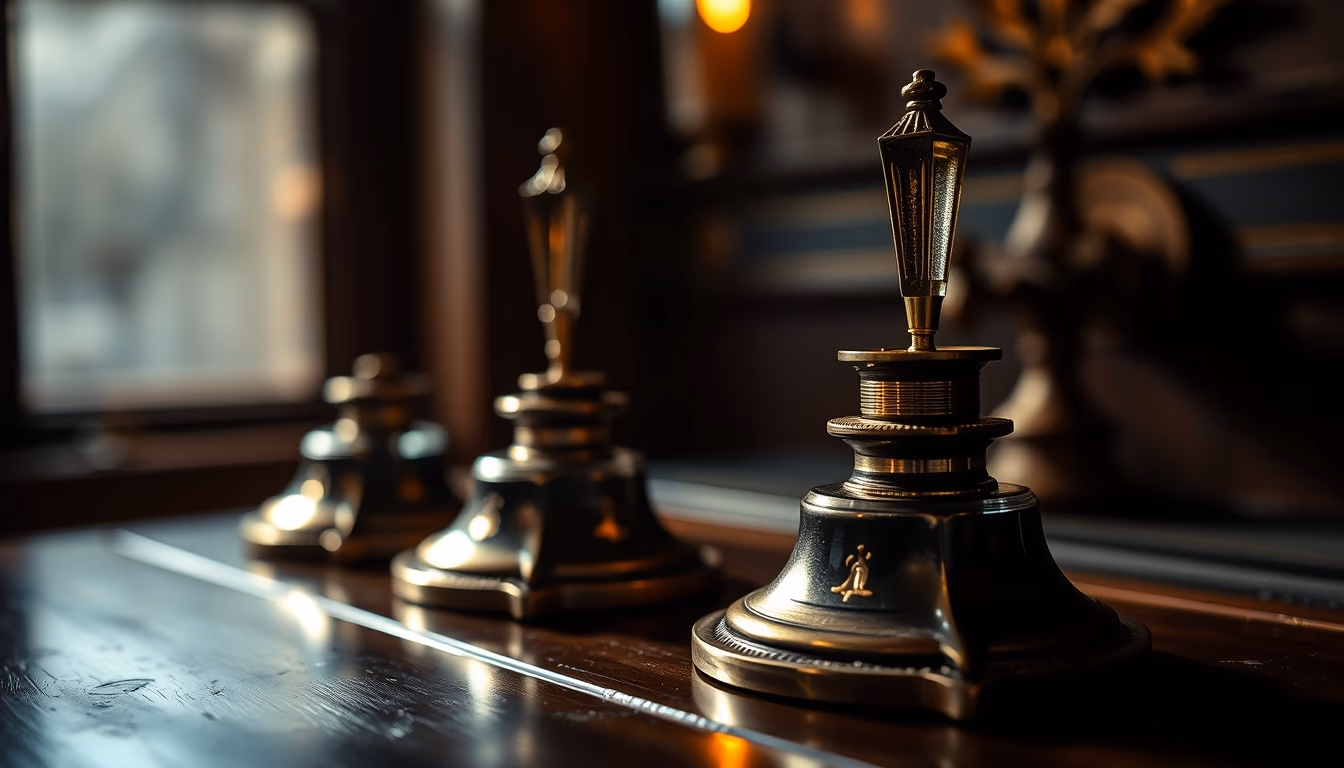 ink wells antique brass in editorial style