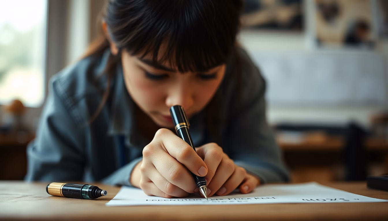 inking pen workshop in editorial style