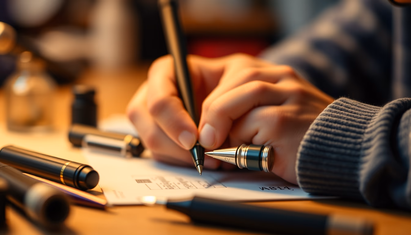 inking pen workshop in editorial style