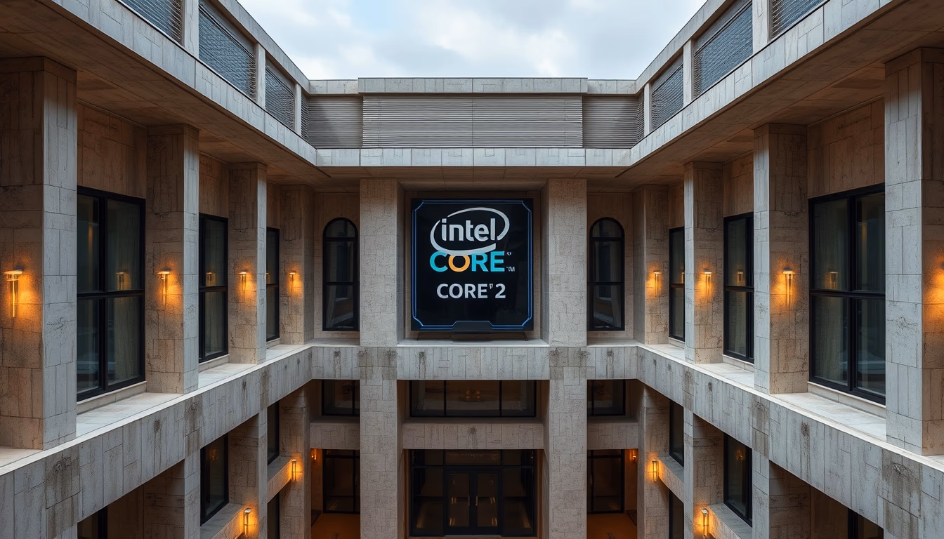 intel core processor in editorial style