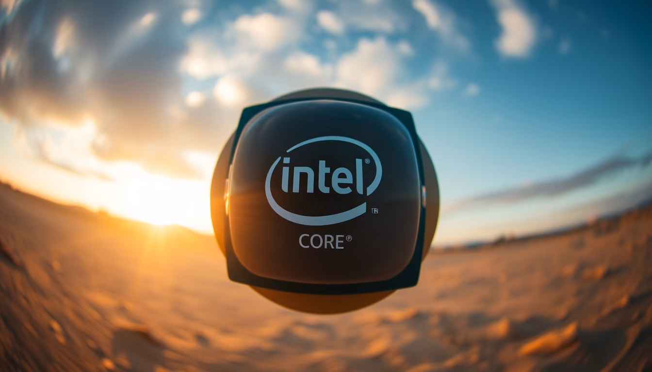 intel core processor in editorial style