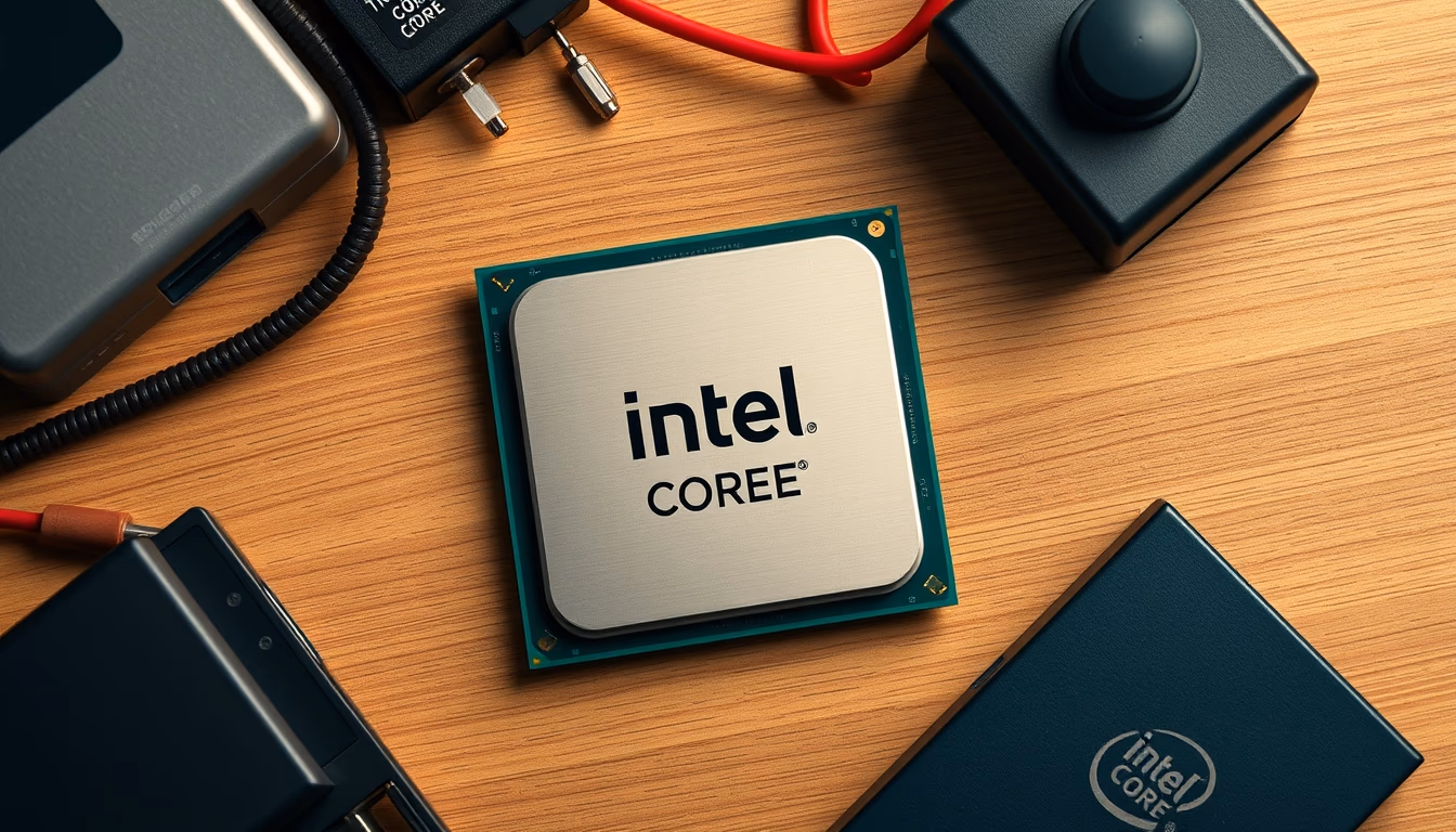 intel core processor in editorial style