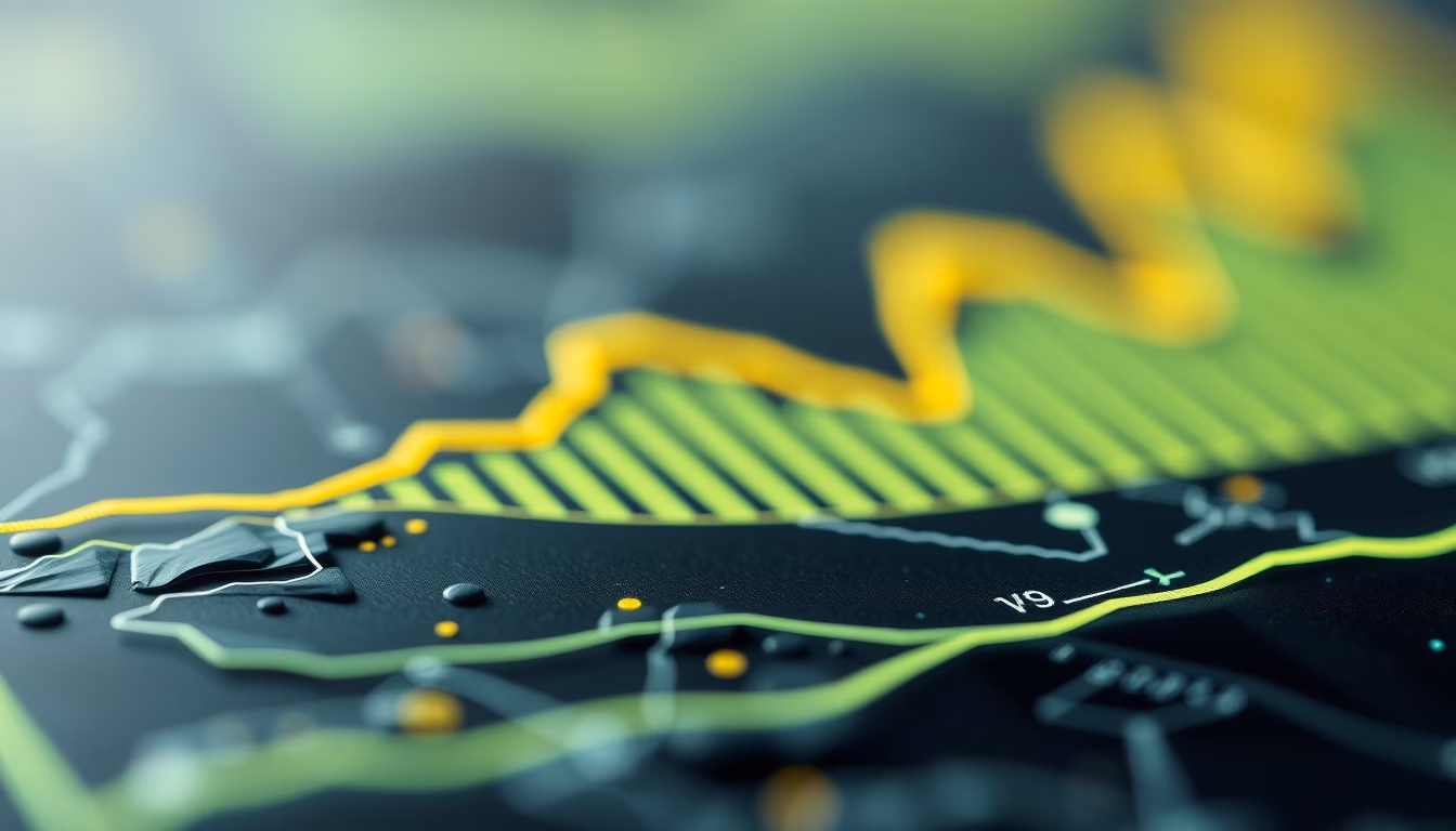 Investment portfolio chart hologram em estilo editorial