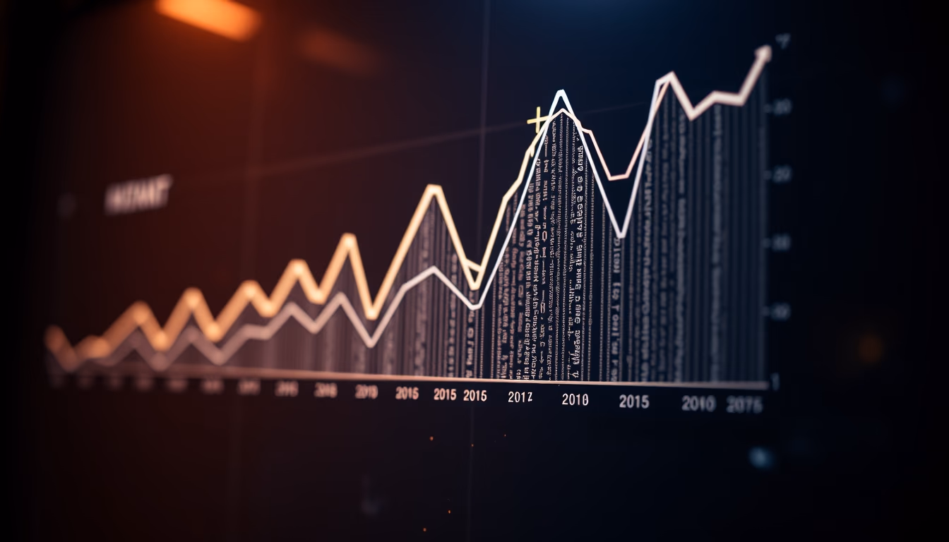 Investment portfolio chart hologram em estilo editorial