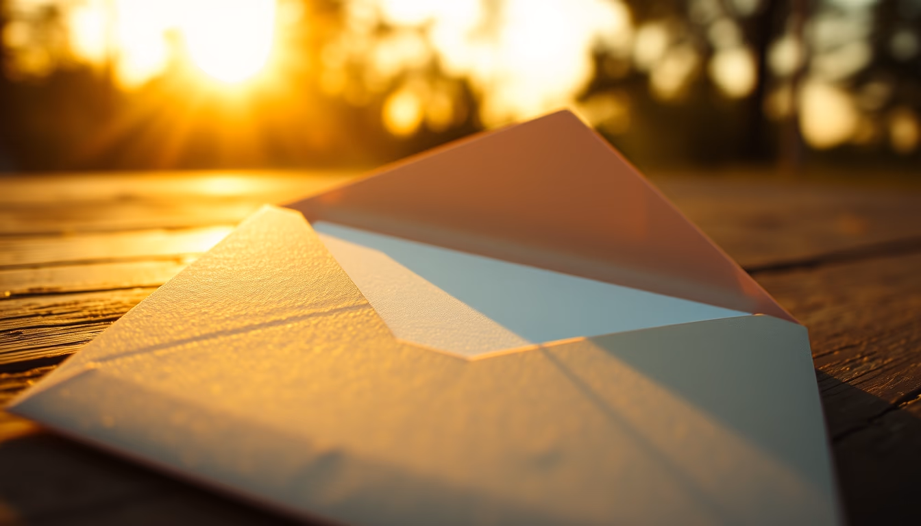 invitation envelope sealed in editorial style