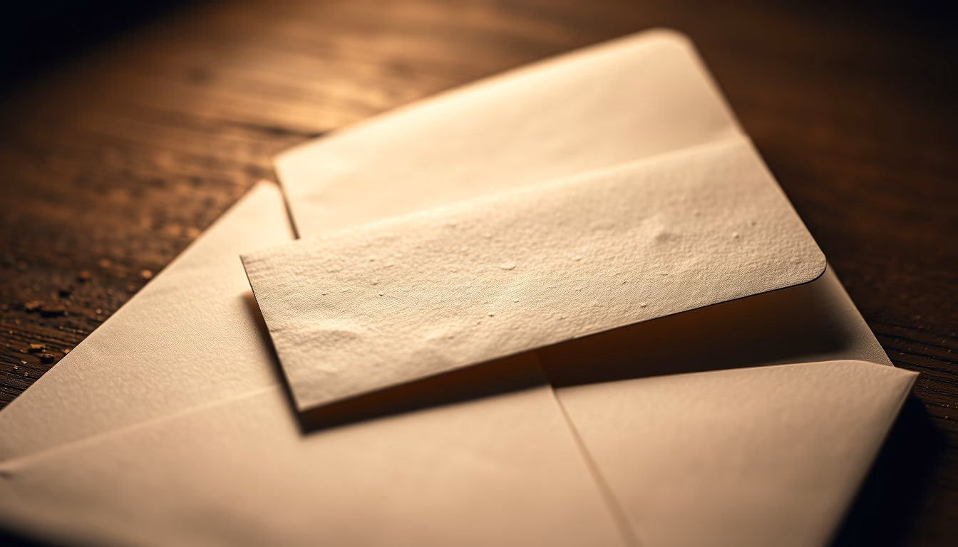 invitation envelope sealed in editorial style