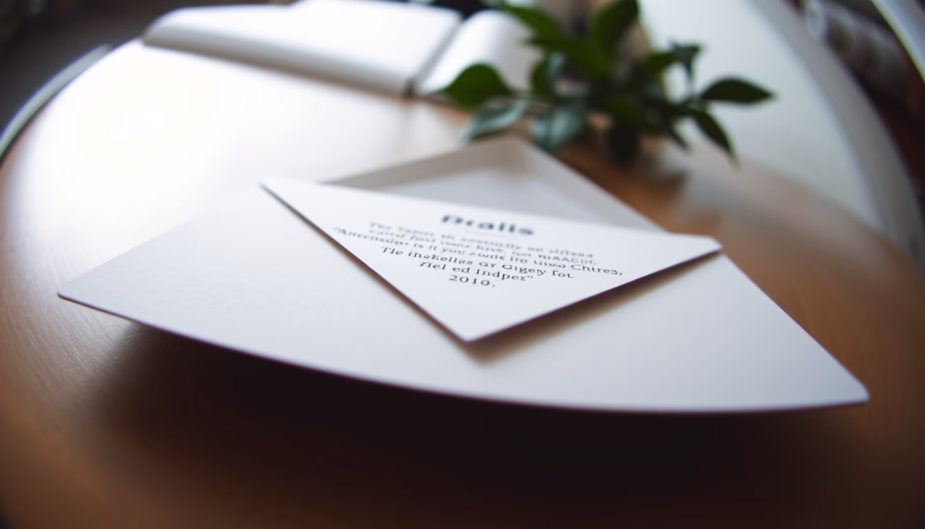 invitation envelope sealed in editorial style