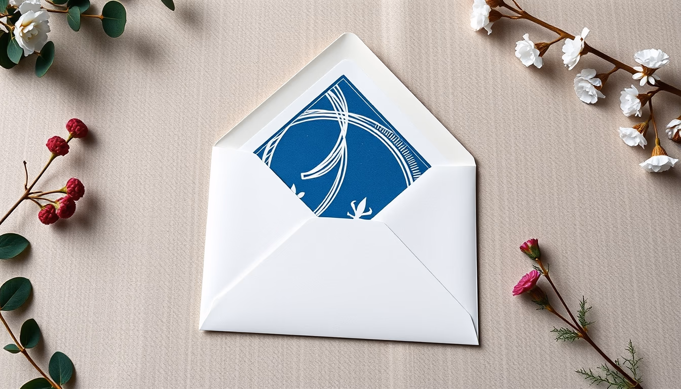 invitation envelope sealed in editorial style