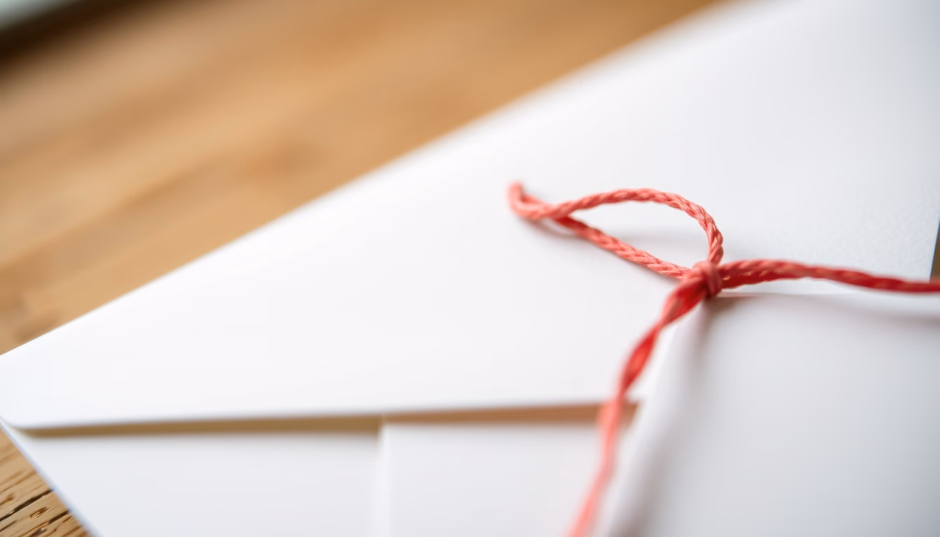 invitation envelope sealed in editorial style