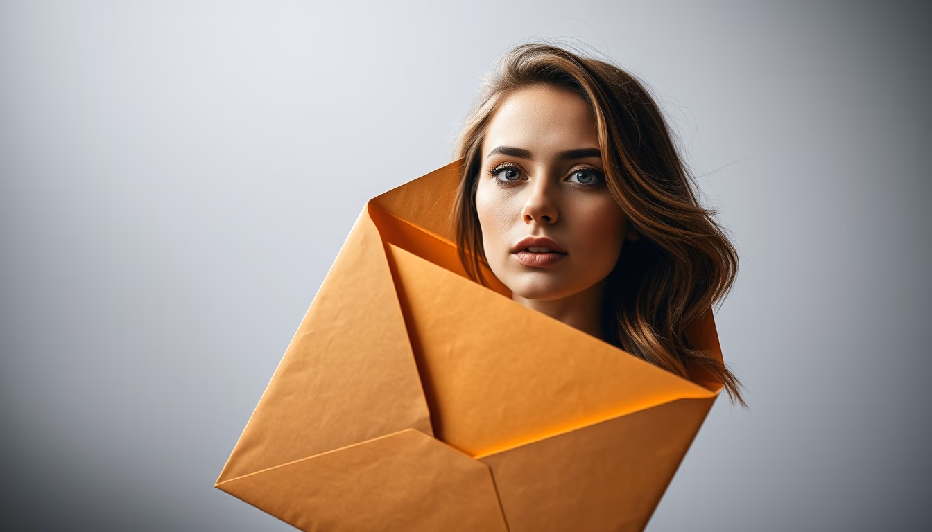 invitation envelope sealed in editorial style