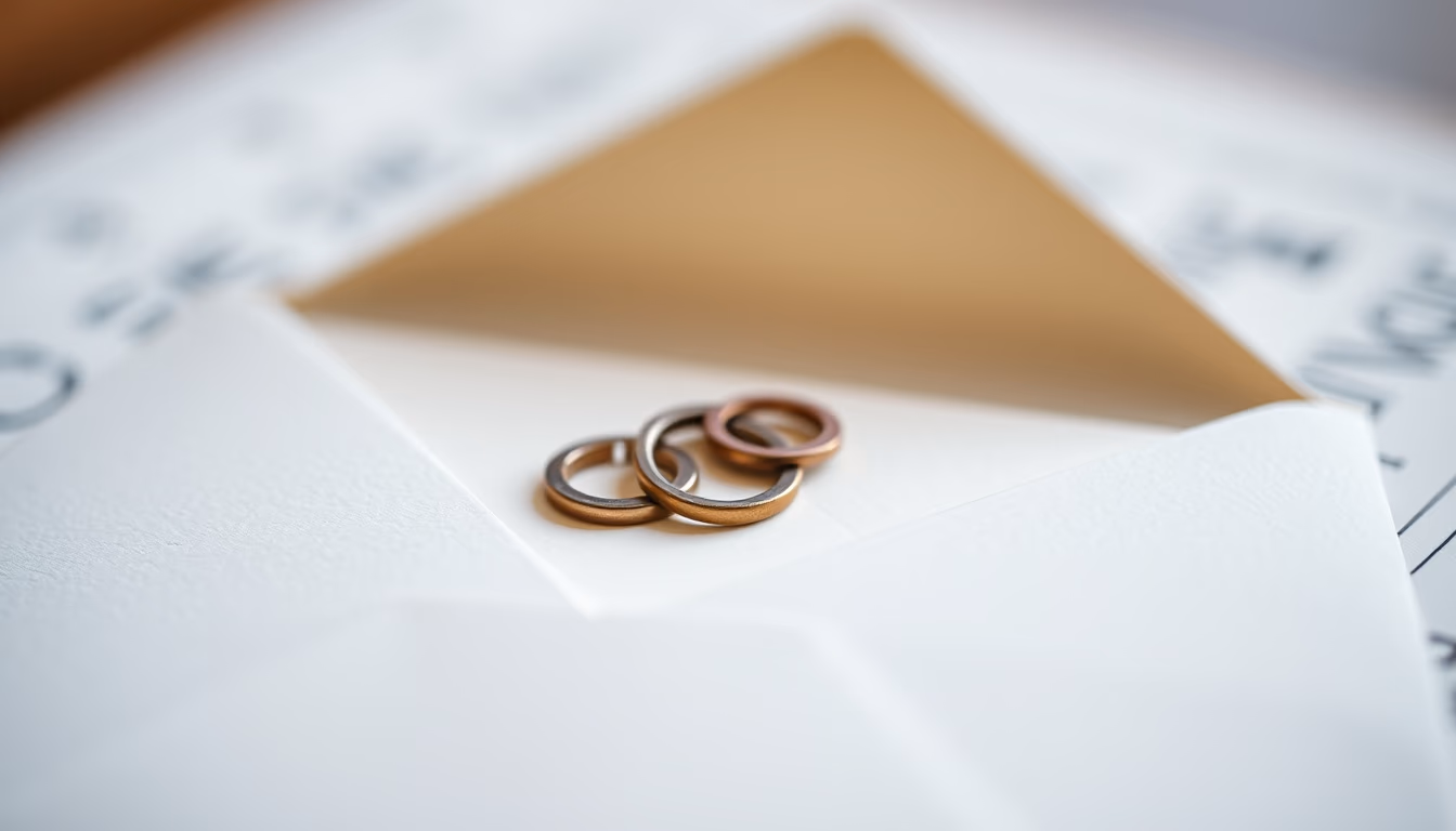 invitation envelope sealed in editorial style