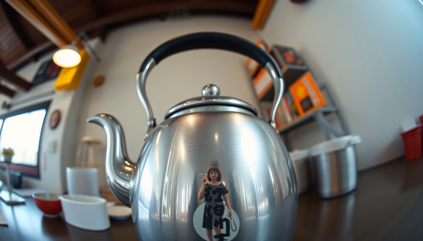 iron kettle tetsubin in editorial style