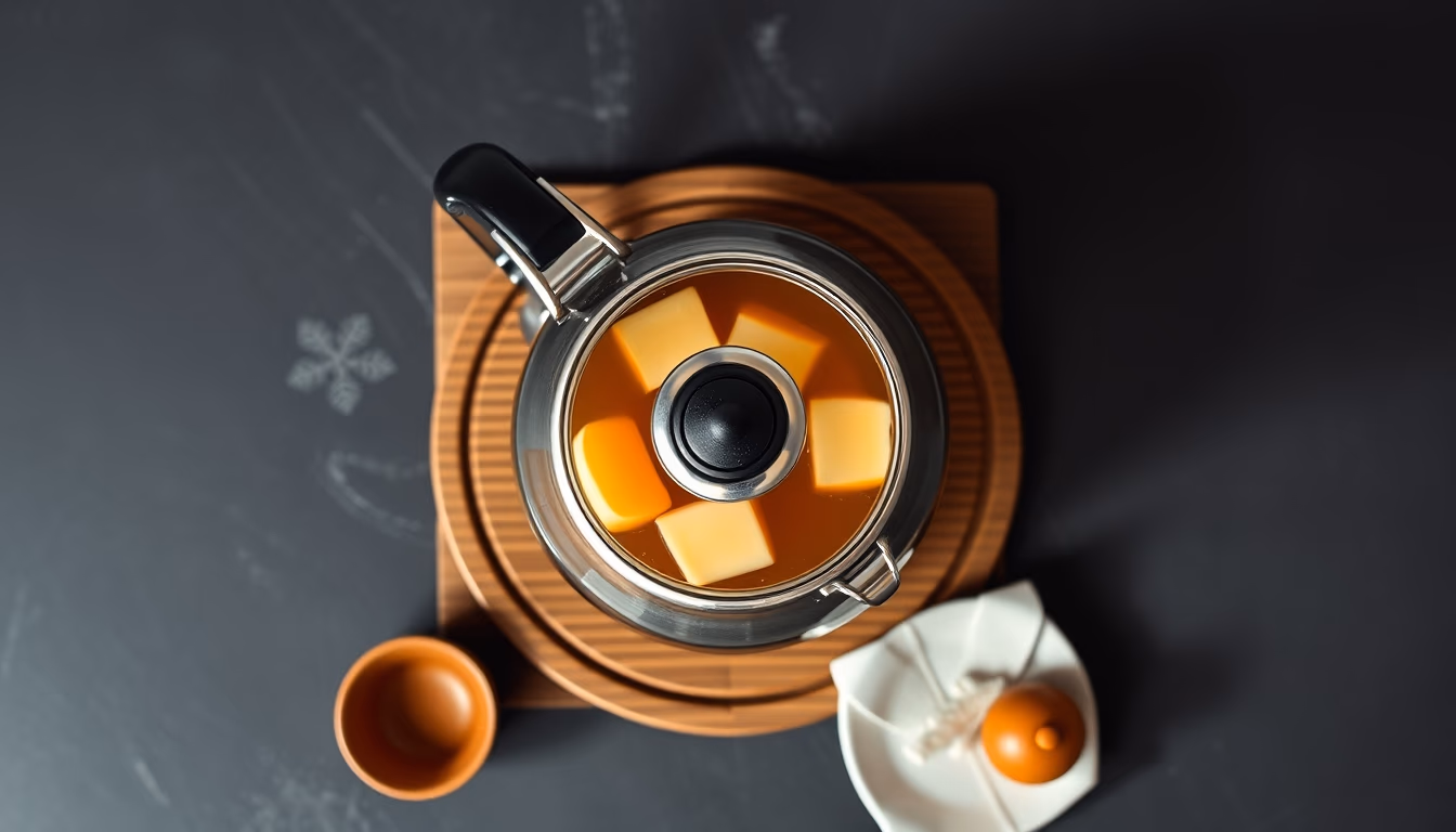 iron kettle tetsubin in editorial style