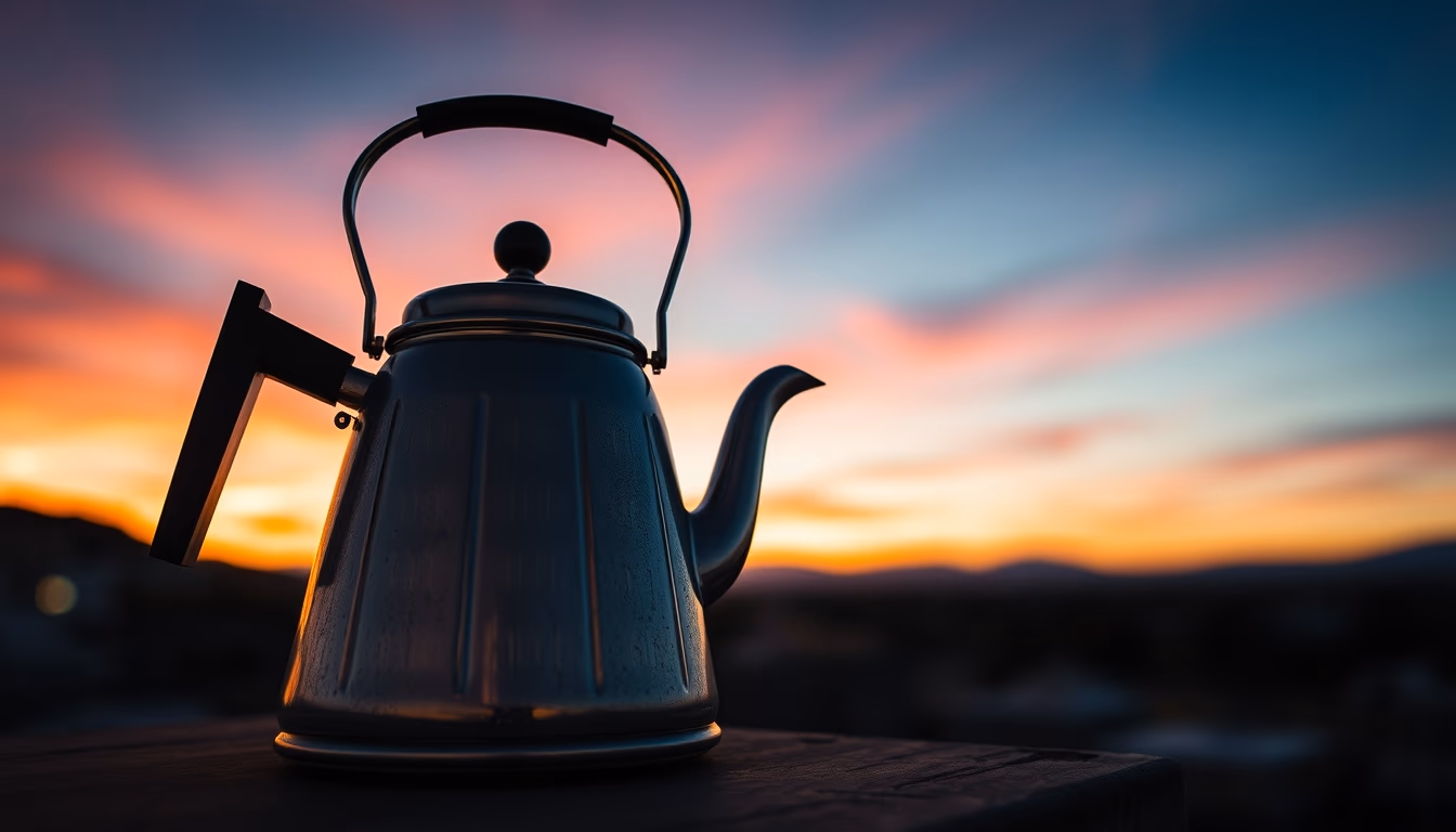 iron kettle tetsubin in editorial style