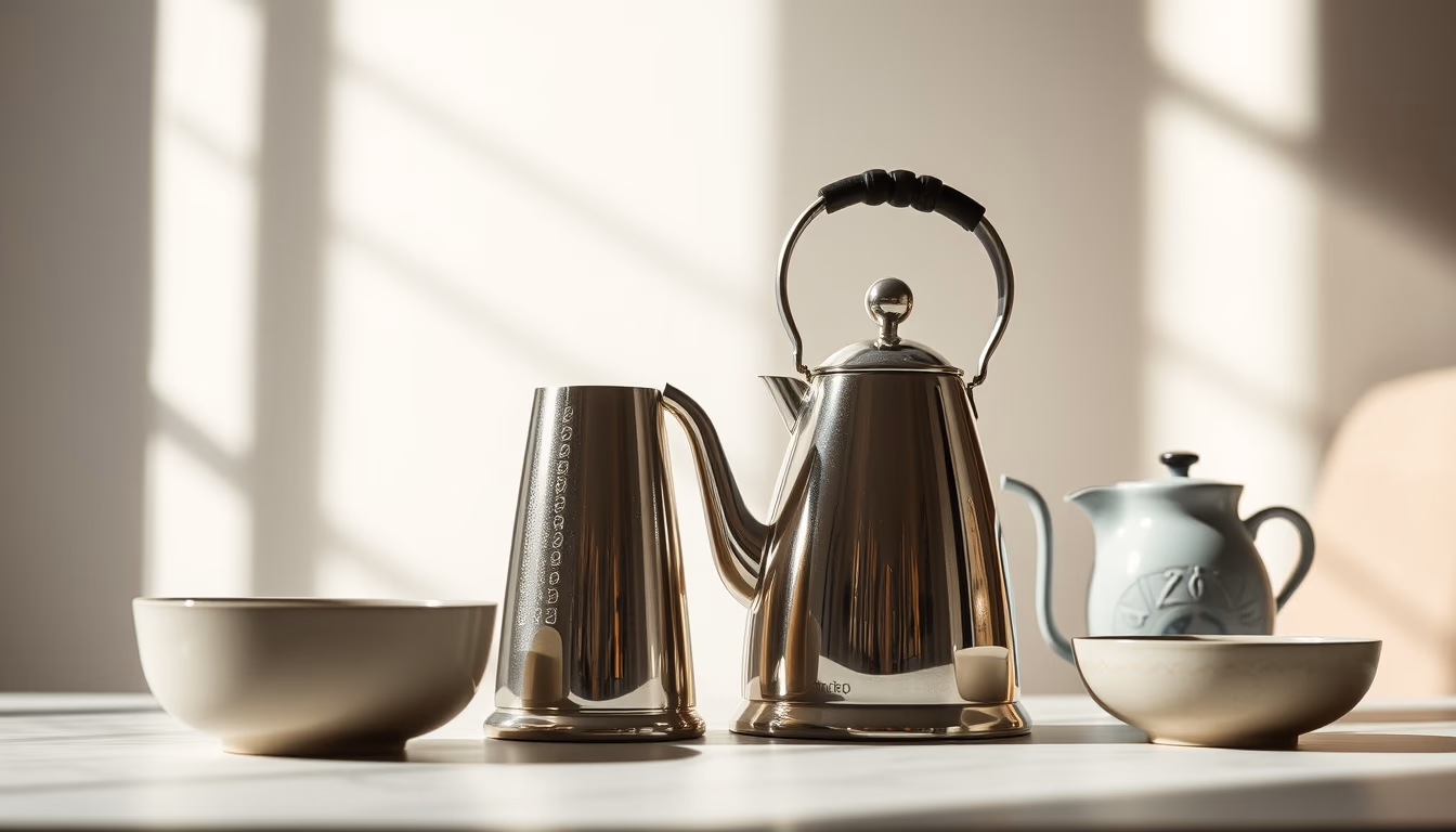 iron kettle tetsubin in editorial style