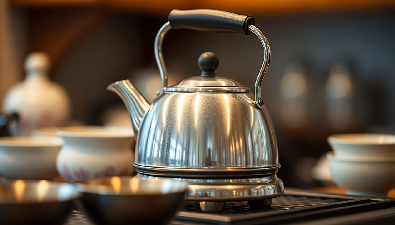 iron kettle tetsubin in editorial style