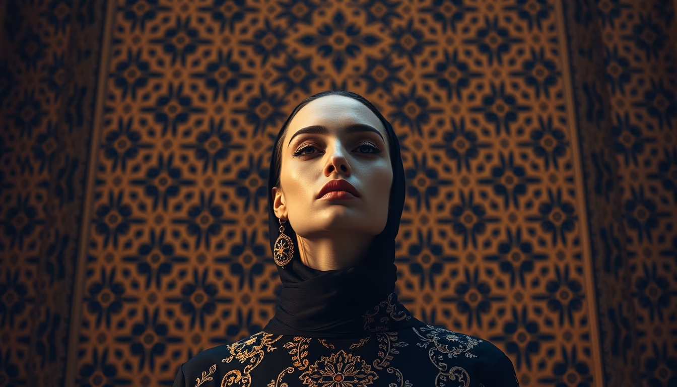 islamic geometric pattern in editorial style