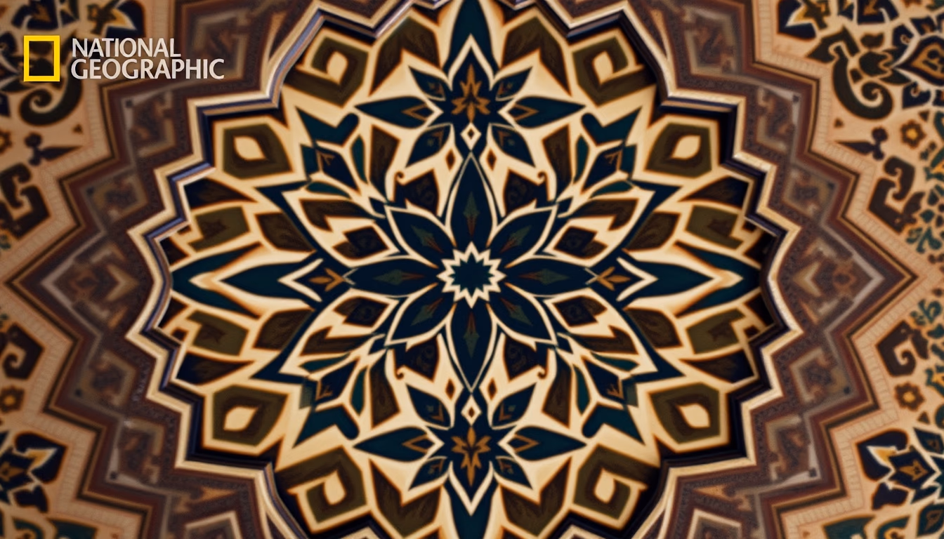 Islamic geometric pattern em estilo editorial