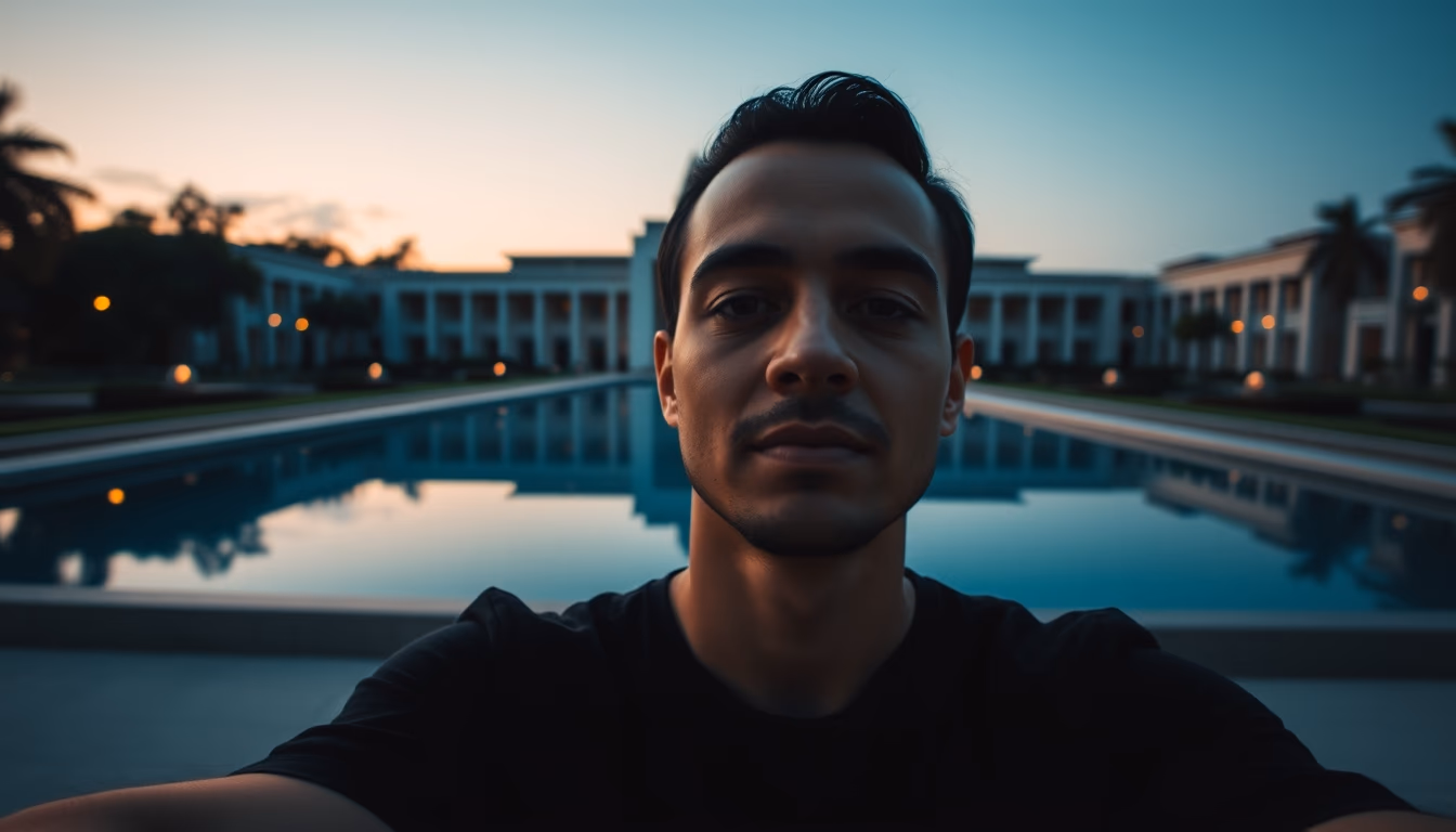 Itamaraty Palace modernist exterior with reflecting pool in Brasília em estilo editorial