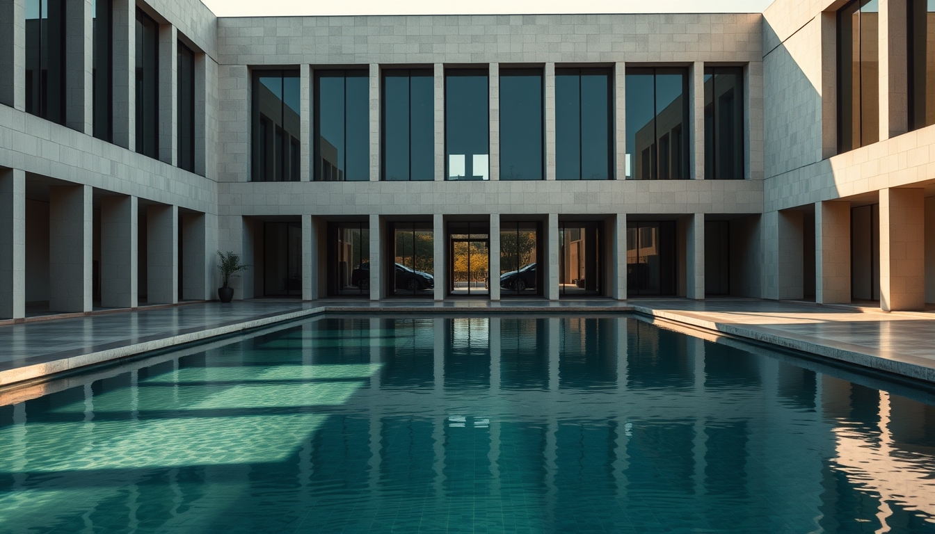 Itamaraty Palace modernist exterior with reflecting pool in Brasília em estilo editorial