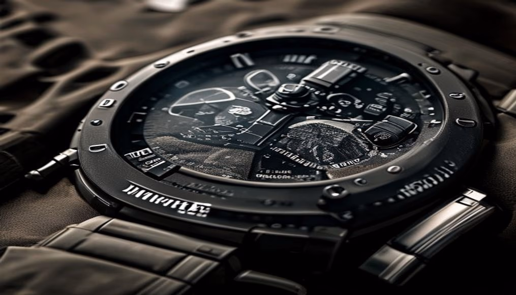 iwc pilot top gun mojave in luxury editorial photography