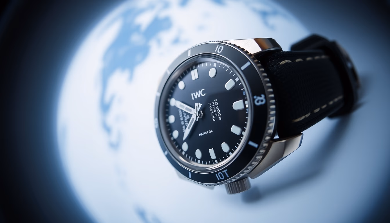 iwc pilot watch in editorial style