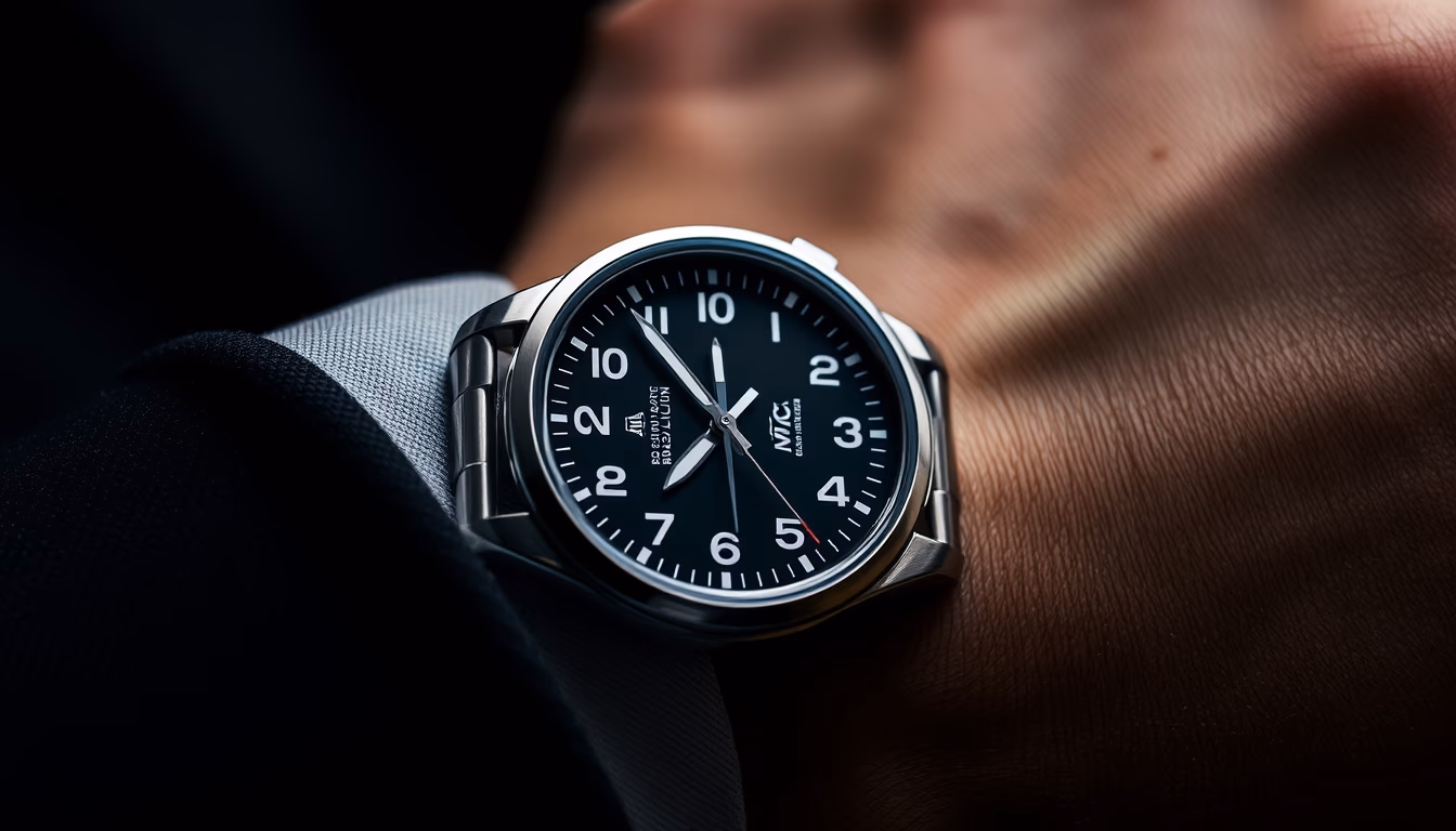 iwc pilot watch in editorial style