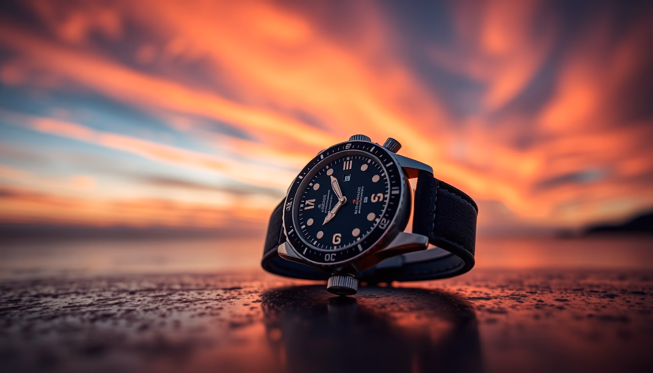 iwc pilot watch in editorial style