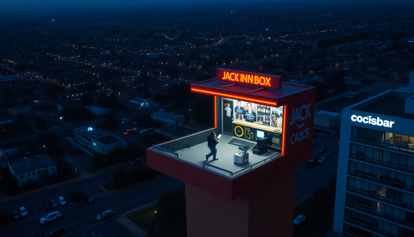 jack in the box in editorial style