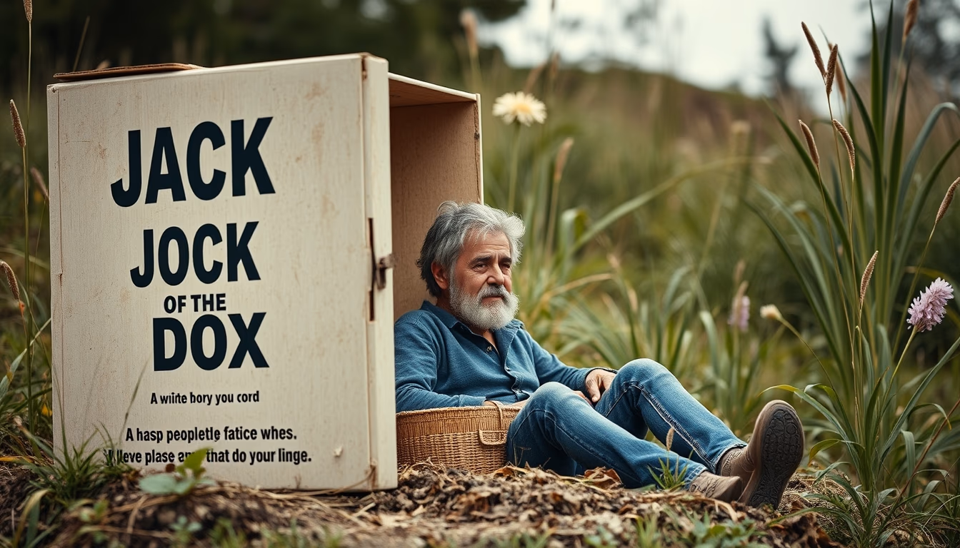 jack in the box in editorial style