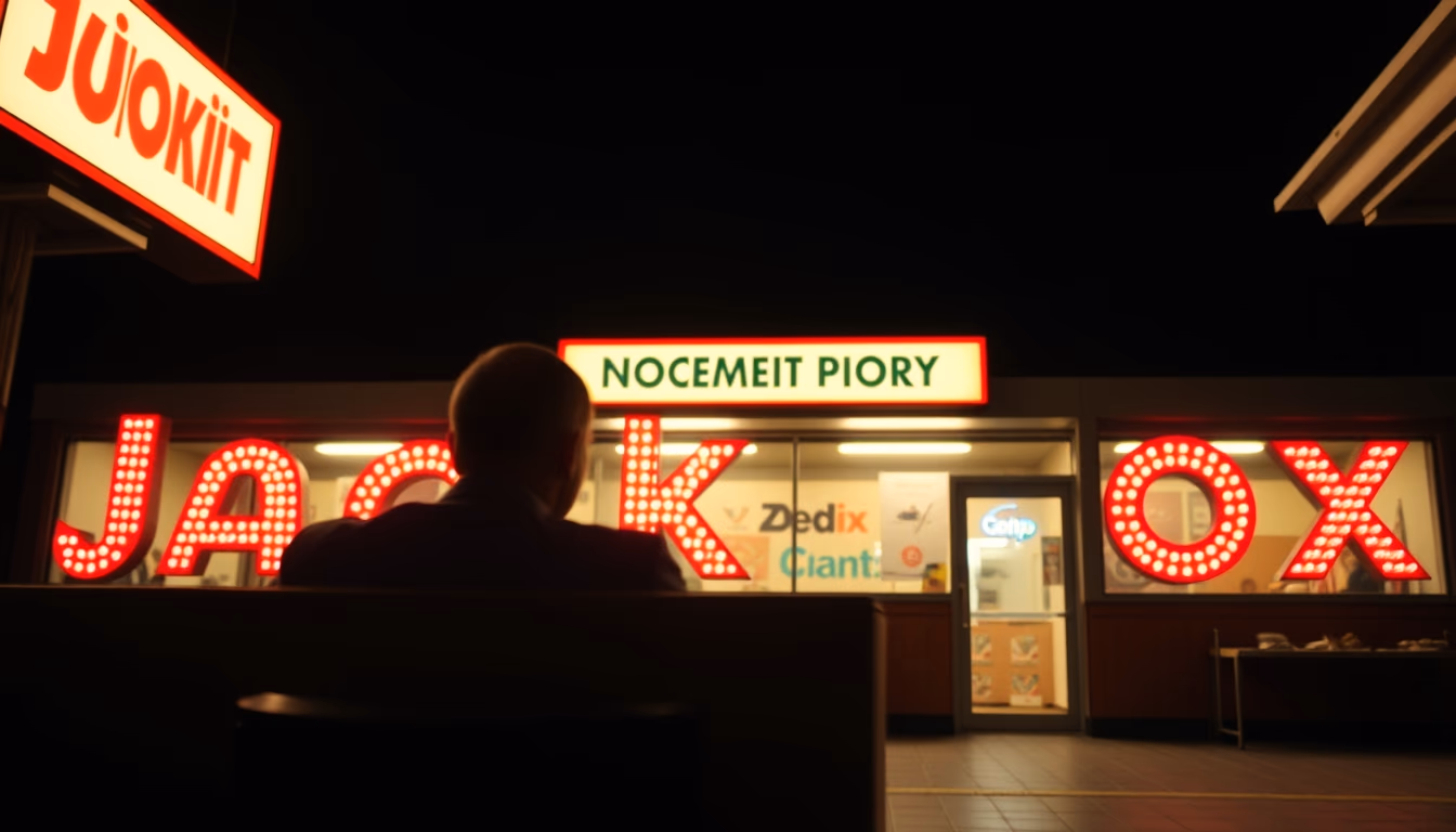 jack in the box in editorial style