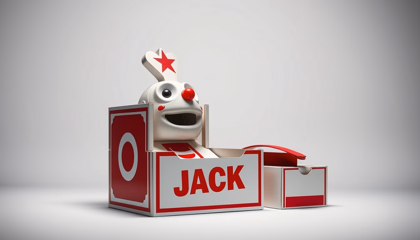 jack in the box in editorial style