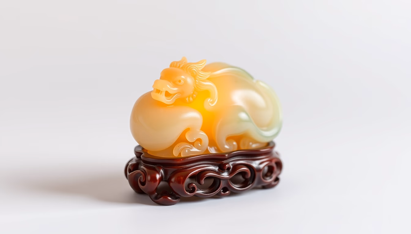 jade carved chinese in editorial style