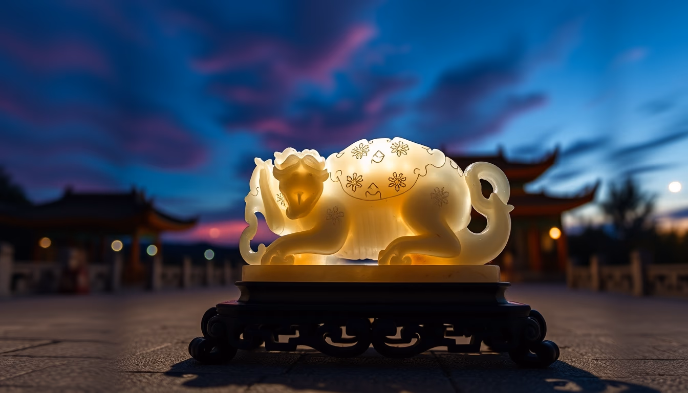 Jade carved chinese em estilo editorial