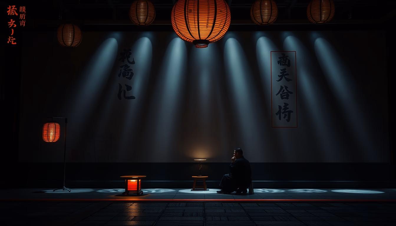 japanese kanji shodo in editorial style