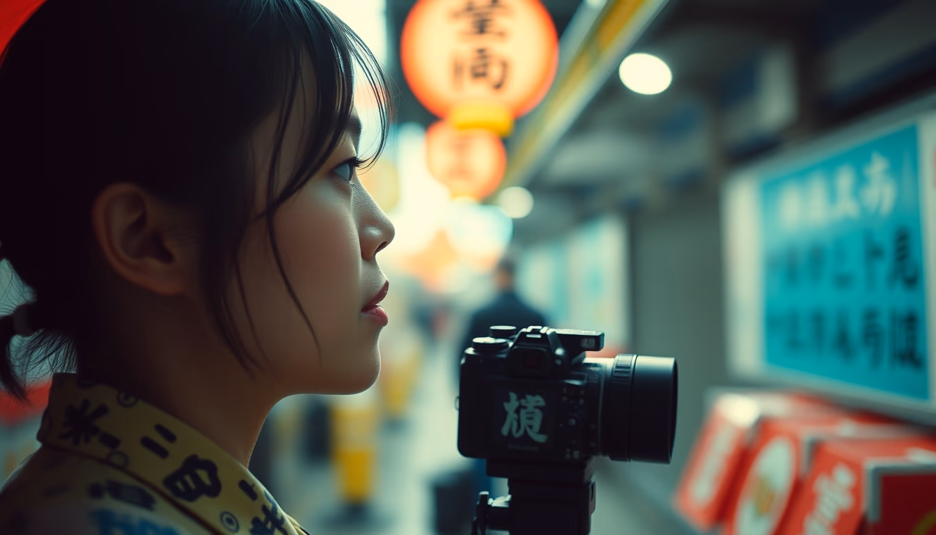 japanese kanji shodo in editorial style