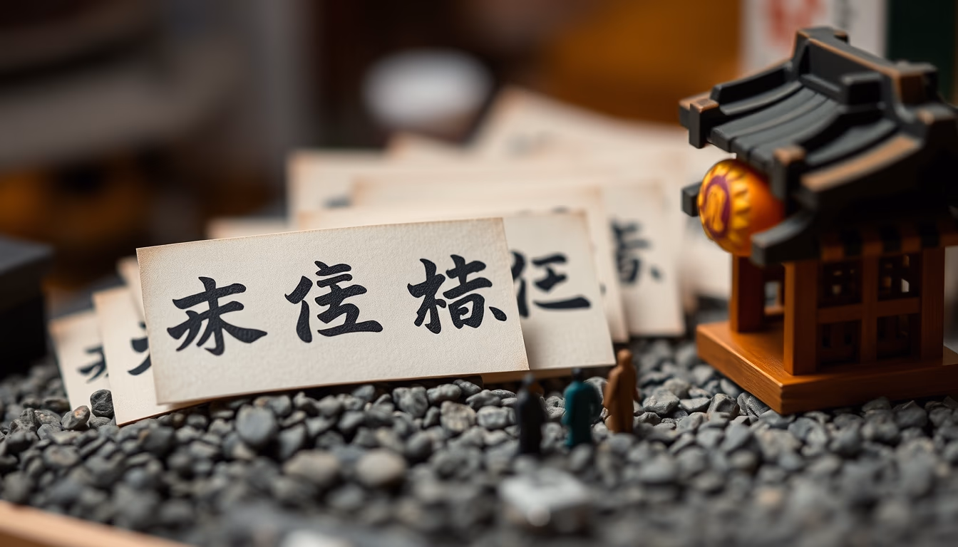 japanese kanji shodo in editorial style