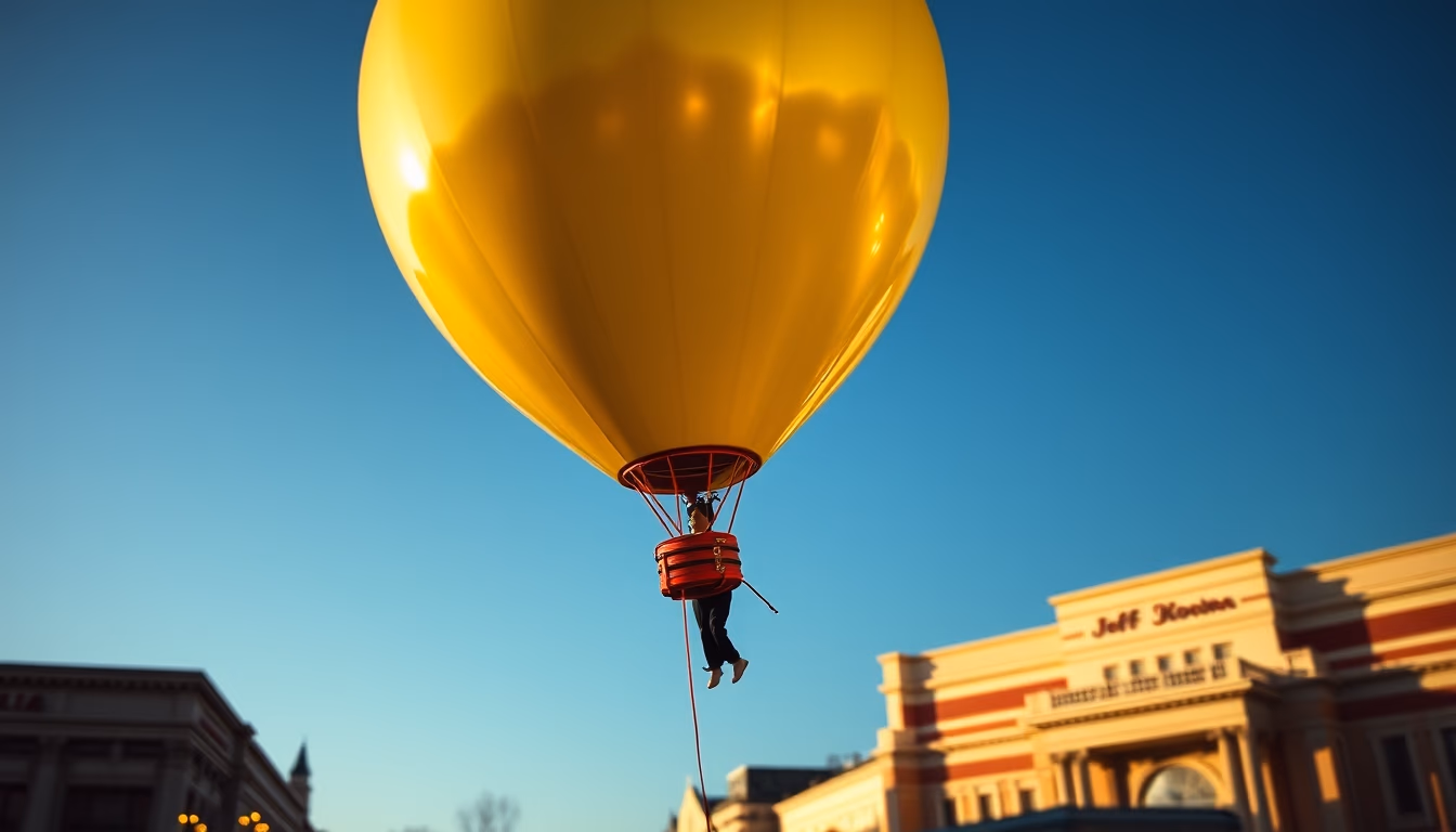 jeff koons balloon in editorial style