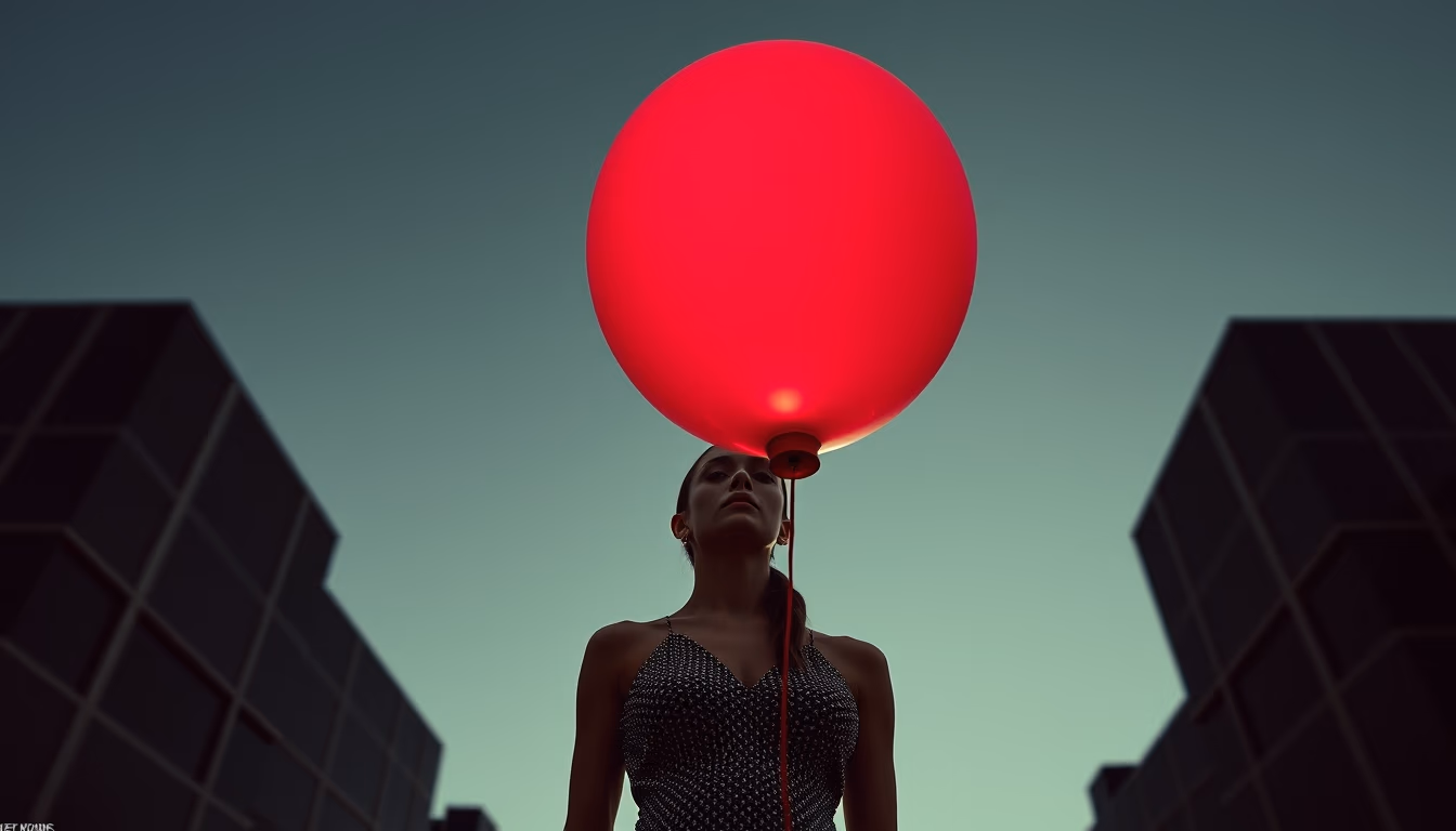 jeff koons balloon in editorial style