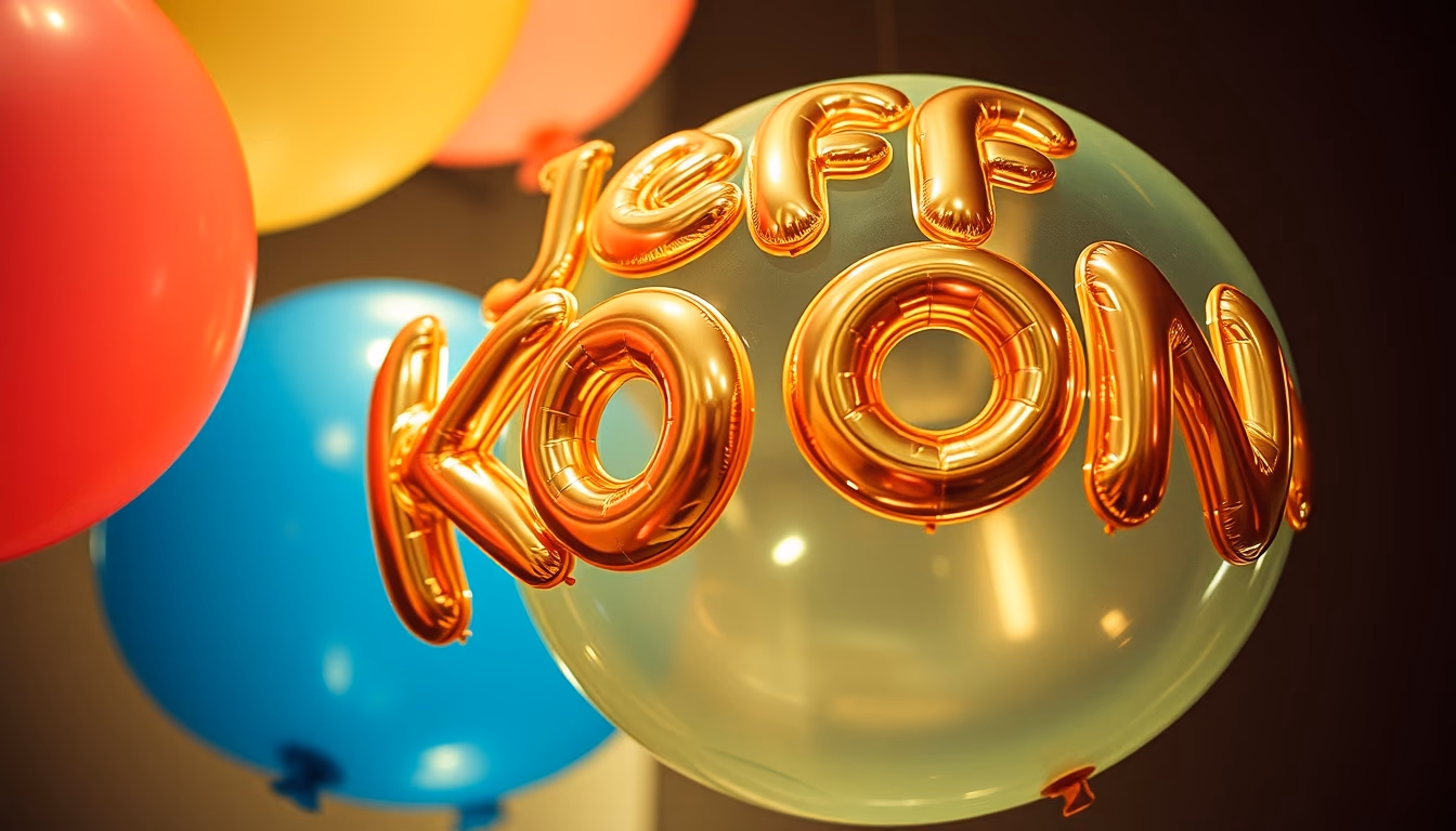 jeff koons balloon in editorial style